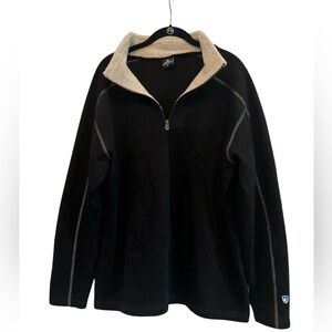 Mens Kuhl Black Long Sleeve 1/4 zip Size XL